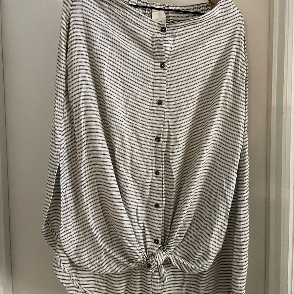 Merona Striped Button Skirt